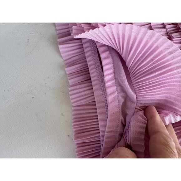 Mable Tulle Ruffle Tube Top Small Valentines Pink - Picture 3 of 3